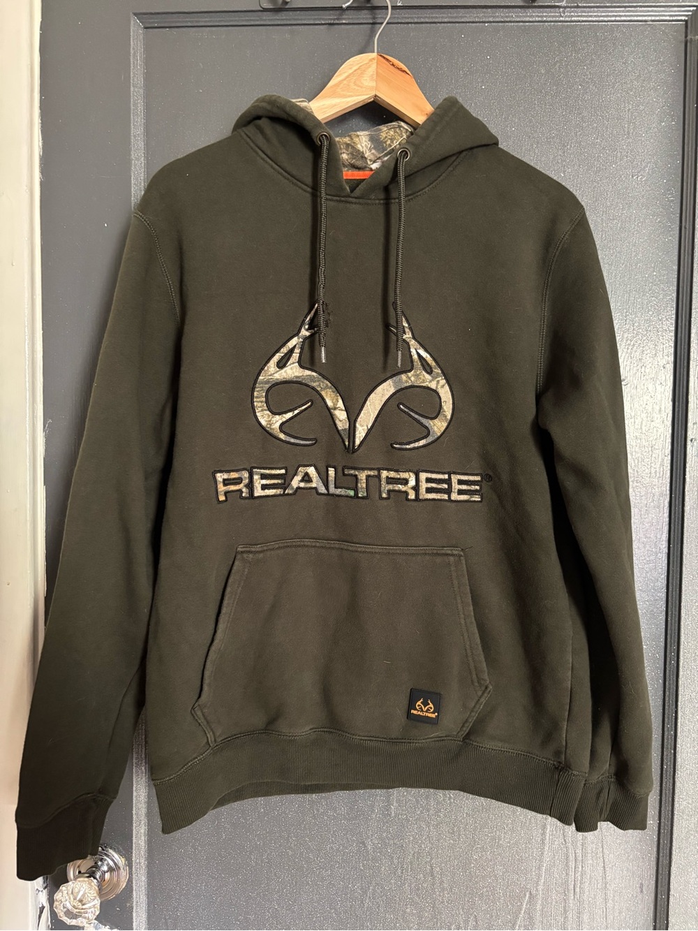 Realtree Olive Green Camo Logo Pullover Hoodie